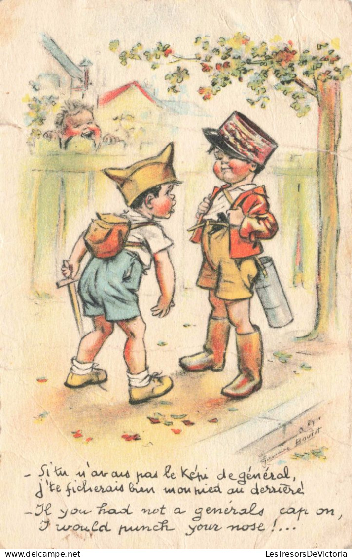 ENFANTS - Dessins D'enfants - Petites Garçons - Colorisé - Carte Postale Ancienne - Dibujos De Niños