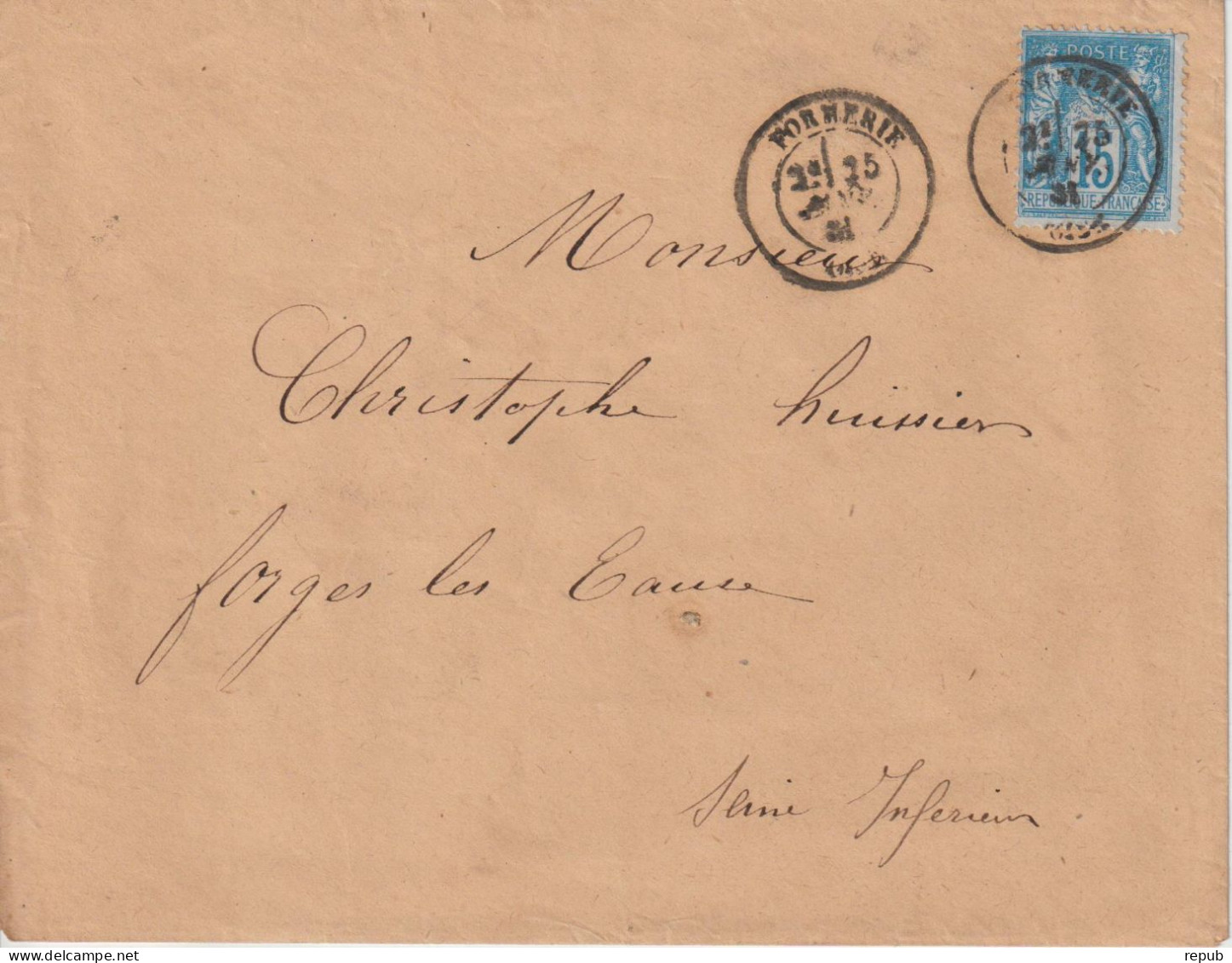 France Lettre 1881 De Formerie (Oise)  Pour Forges (76) - 1877-1920: Semi Modern Period