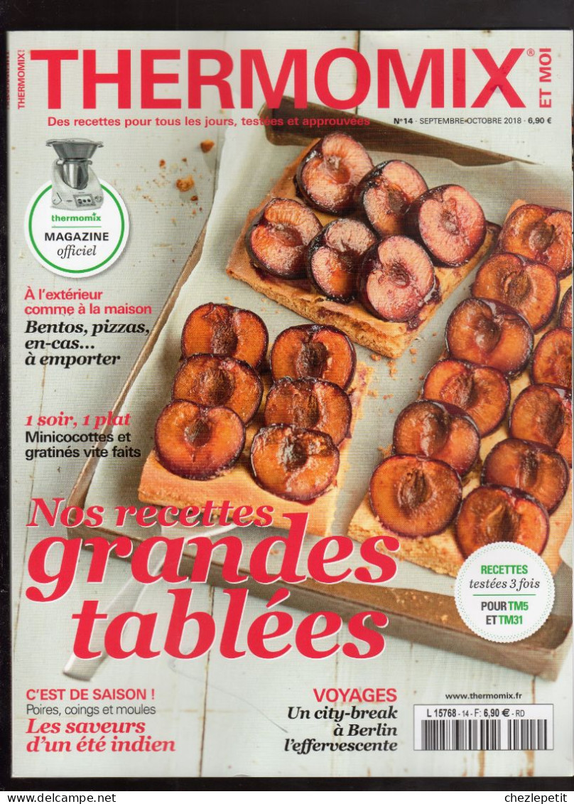 MAGAZINE THERMOMIX Et MOI N°14 2018 Grandes Tablées Recettes - Cuisine & Vins