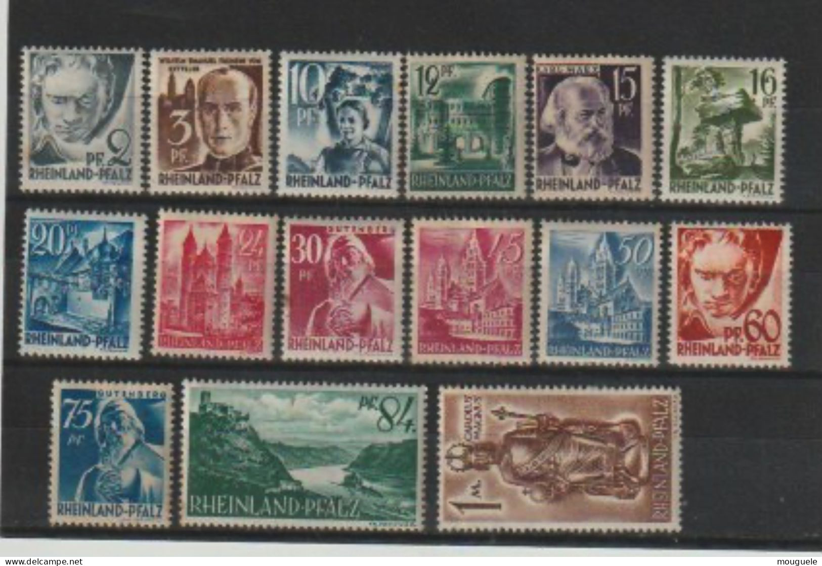 Timbres  Baden Neuf  N°48 à 52 - Postfris