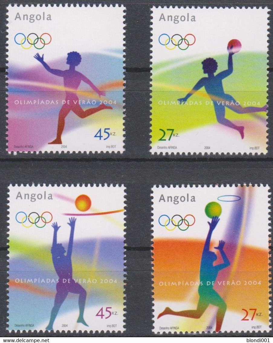 Olympics 2004 - Basketball - Handball - ANGOLA - Set 4v MNH - Estate 2004: Atene