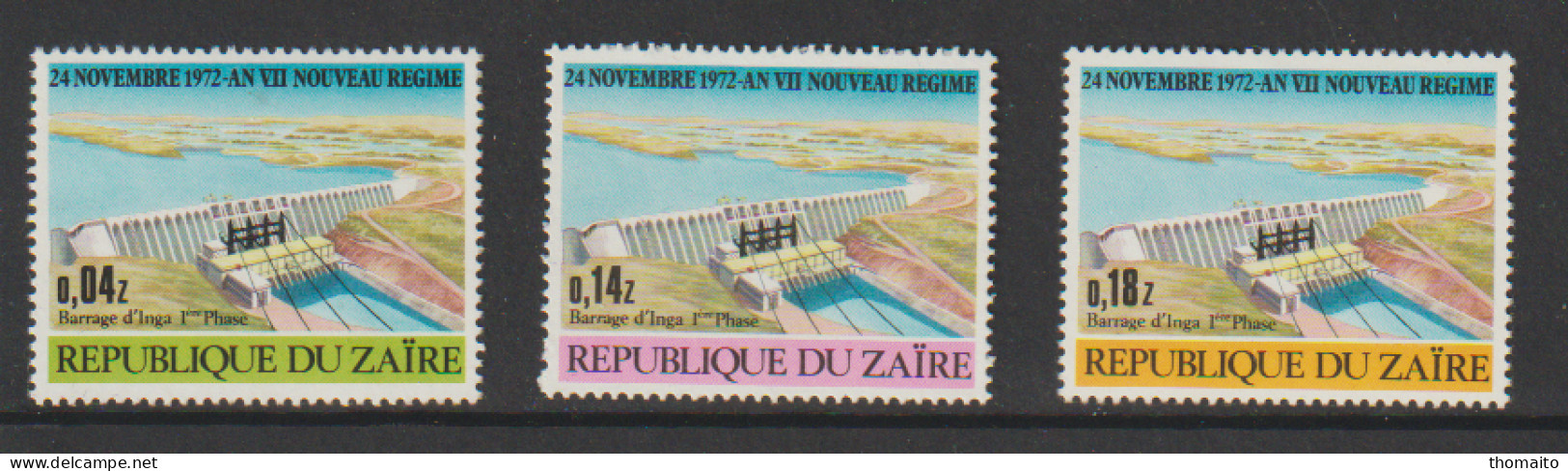 Zaïre - 1973 - OBP/COB 823-825 - MNH/NSC/** - Nuevos