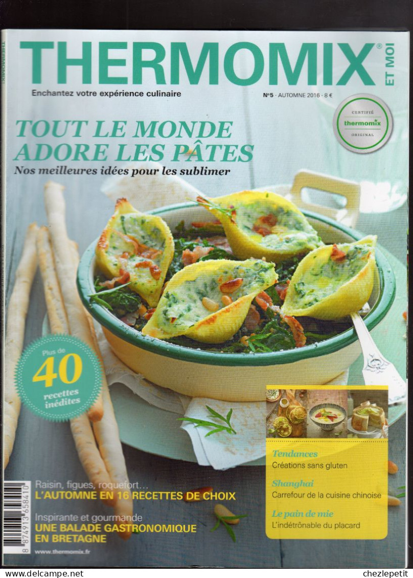 MAGAZINE THERMOMIX Et MOI N°5 2016 Les Pâtes Recettes - Cucina & Vini