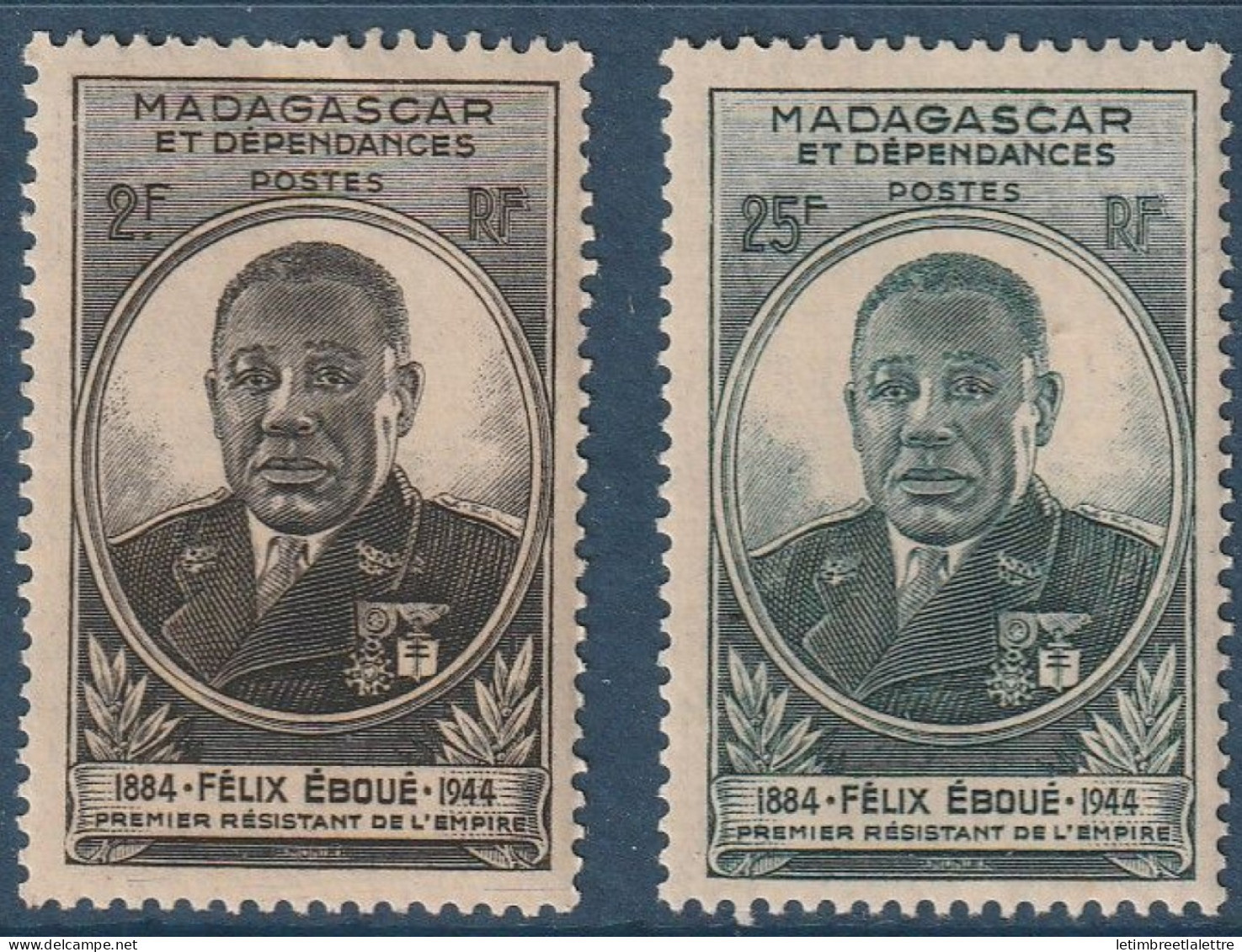 Madagascar - YT N° 298 Et 299 ** - Neuf Sans Charnière - 1945 - Neufs