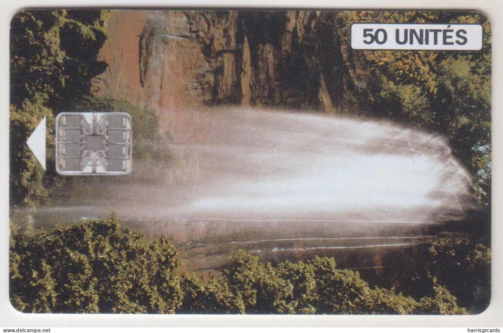 GUINEA - Waterfall - Vertical Picture , 50 U, Used - Guinée