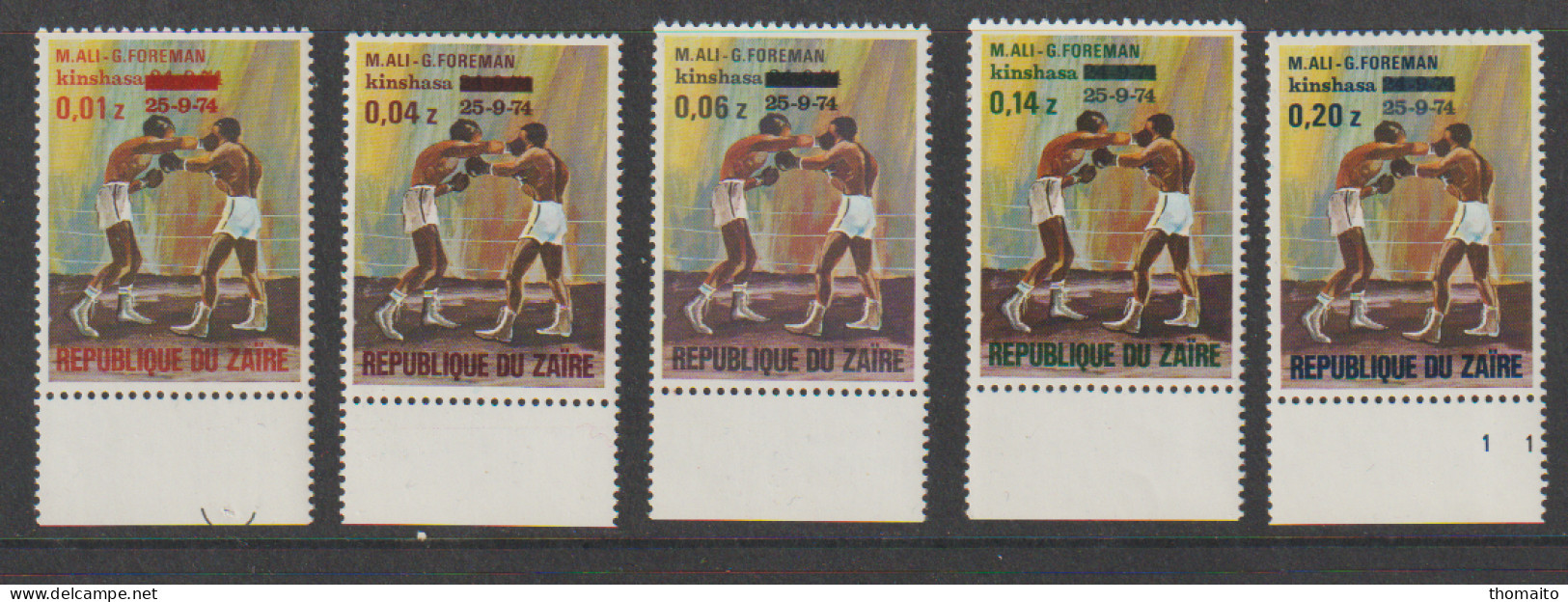 Zaïre - 1975 - OBP/COB 848-852 - MNH/NSC/** - Nuovi