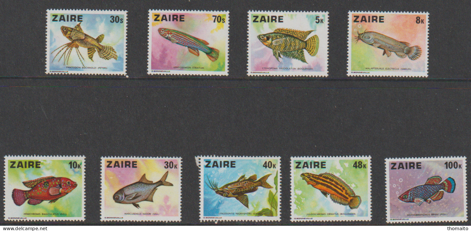 Zaïre - 1978 - OBP/COB 918-926 - Fauna - MNH/NSC/** - Nuovi