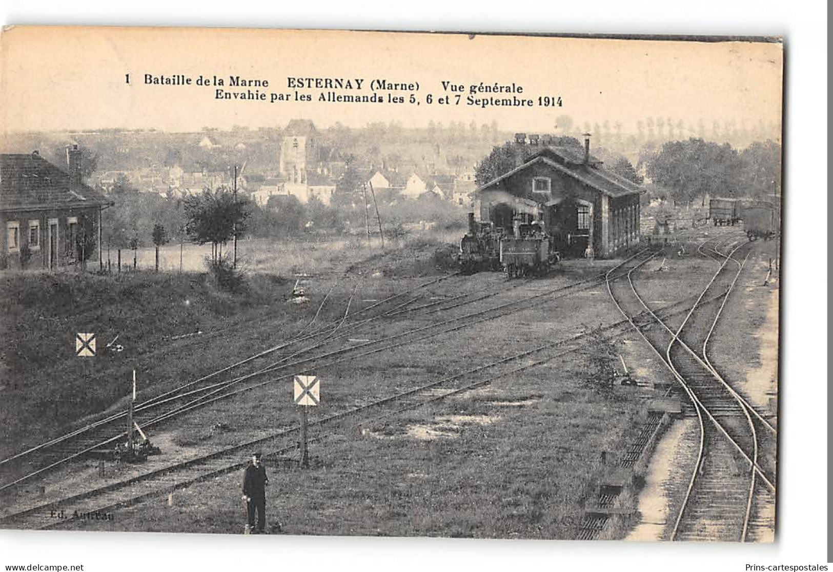 CPA 51 Esternay La Gare Train - Esternay