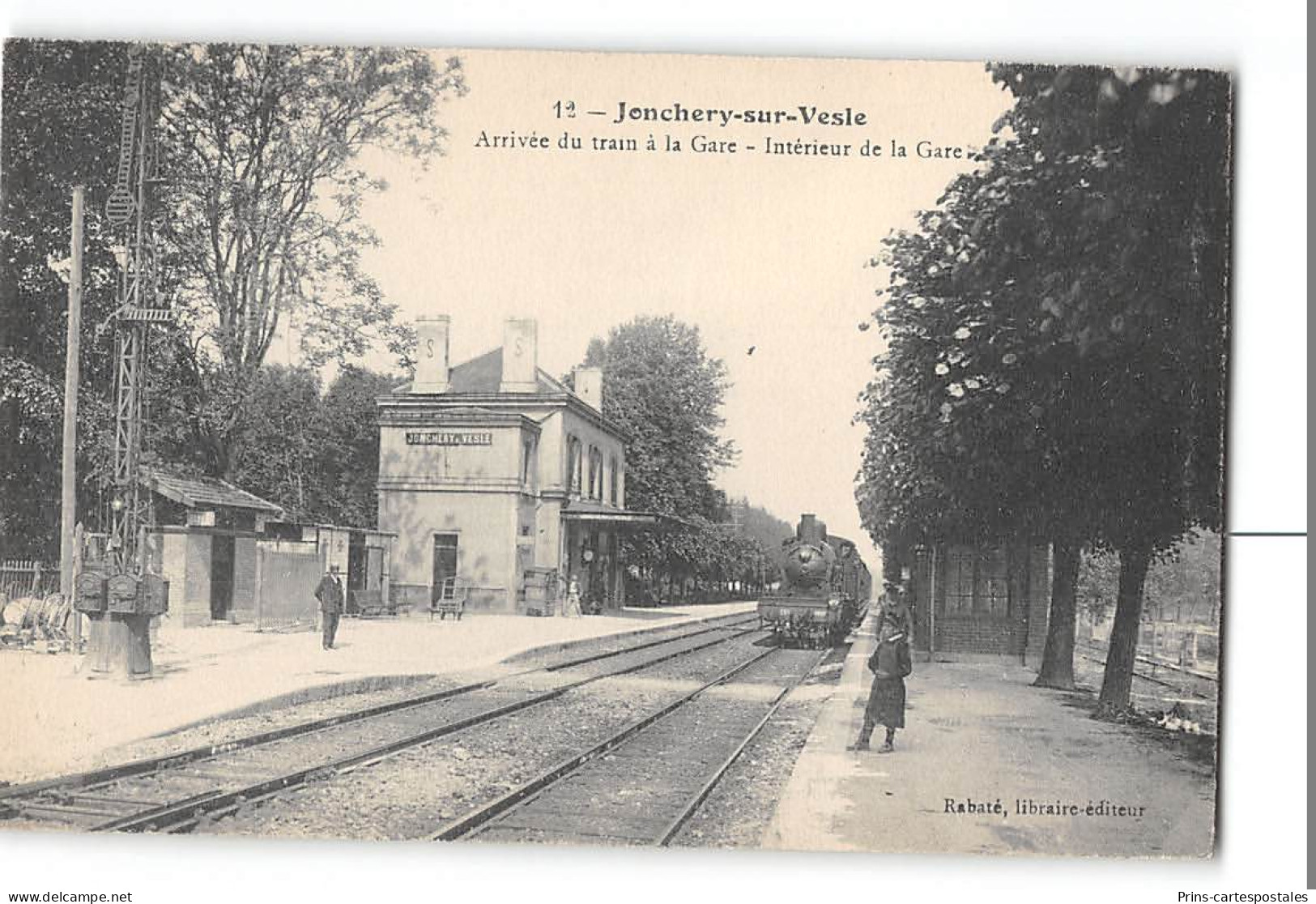 CPA 51 Jonchery Sur Vesle La Gare Train - Jonchery-sur-Vesle