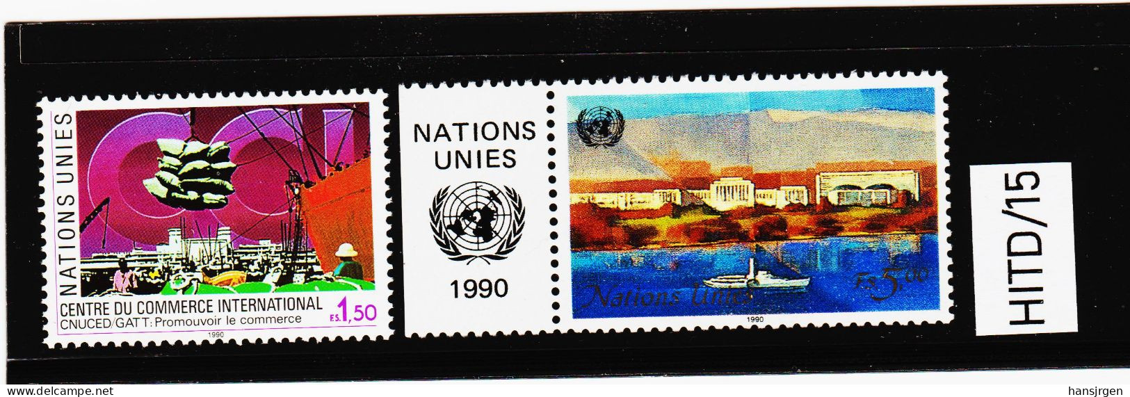 HITD/15 UNO GENF 1990  MICHL 182/83 ** Postfrisch Siehe ABBILBUNG - Unused Stamps