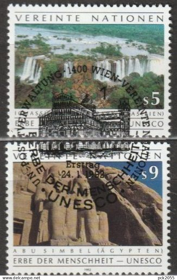UNO Wien 1992 MiNr.125 - 126  O  Gest. Kultur- Und Naturerbe Der Menschheit ( 3014 ) - Used Stamps