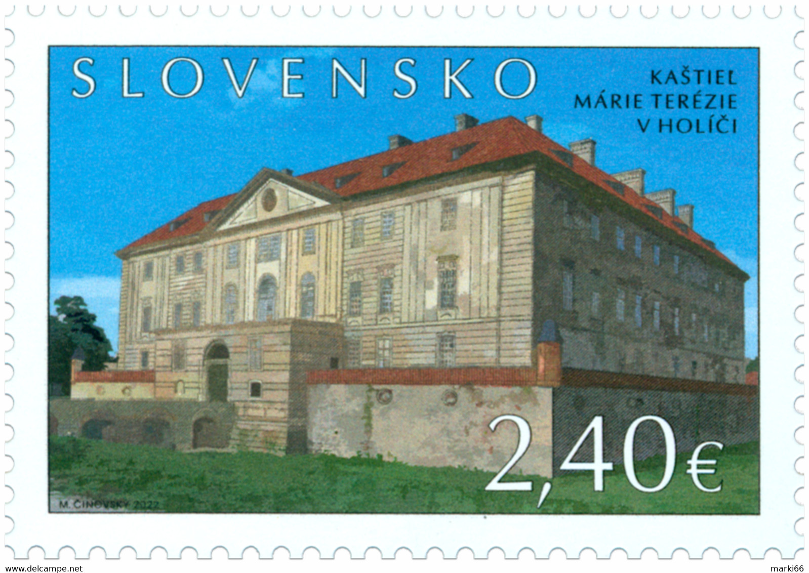 Slovakia - 2022 - Beauties Of Our Homeland - Manor House Of Maria Theresa At Holic - Mint Stamp - Neufs