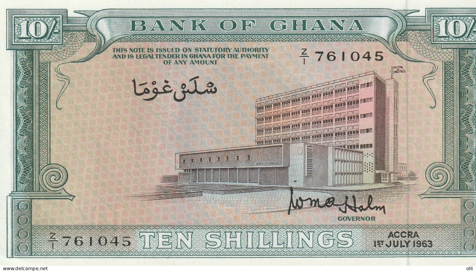 Ghana 10 Shillings 1963 P-1 UNC - Ghana