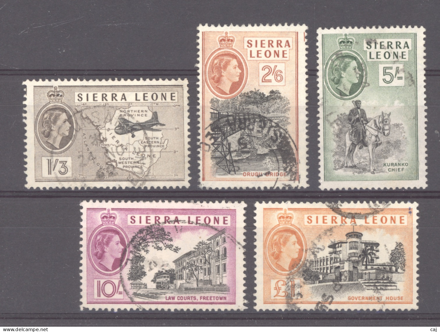 Sierra Leone  :  Yv  189-93  (o) - Sierra Leone (...-1960)