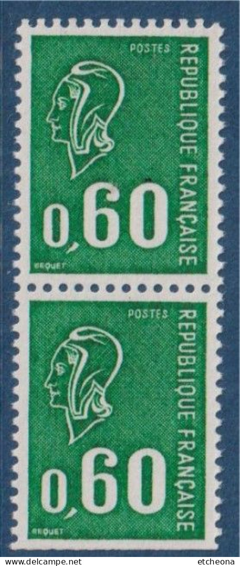 Marianne De Béquet N°1815c Paire Verticale De Carnet Neuf Sans Phosphore - 1971-1976 Maríanne De Béquet