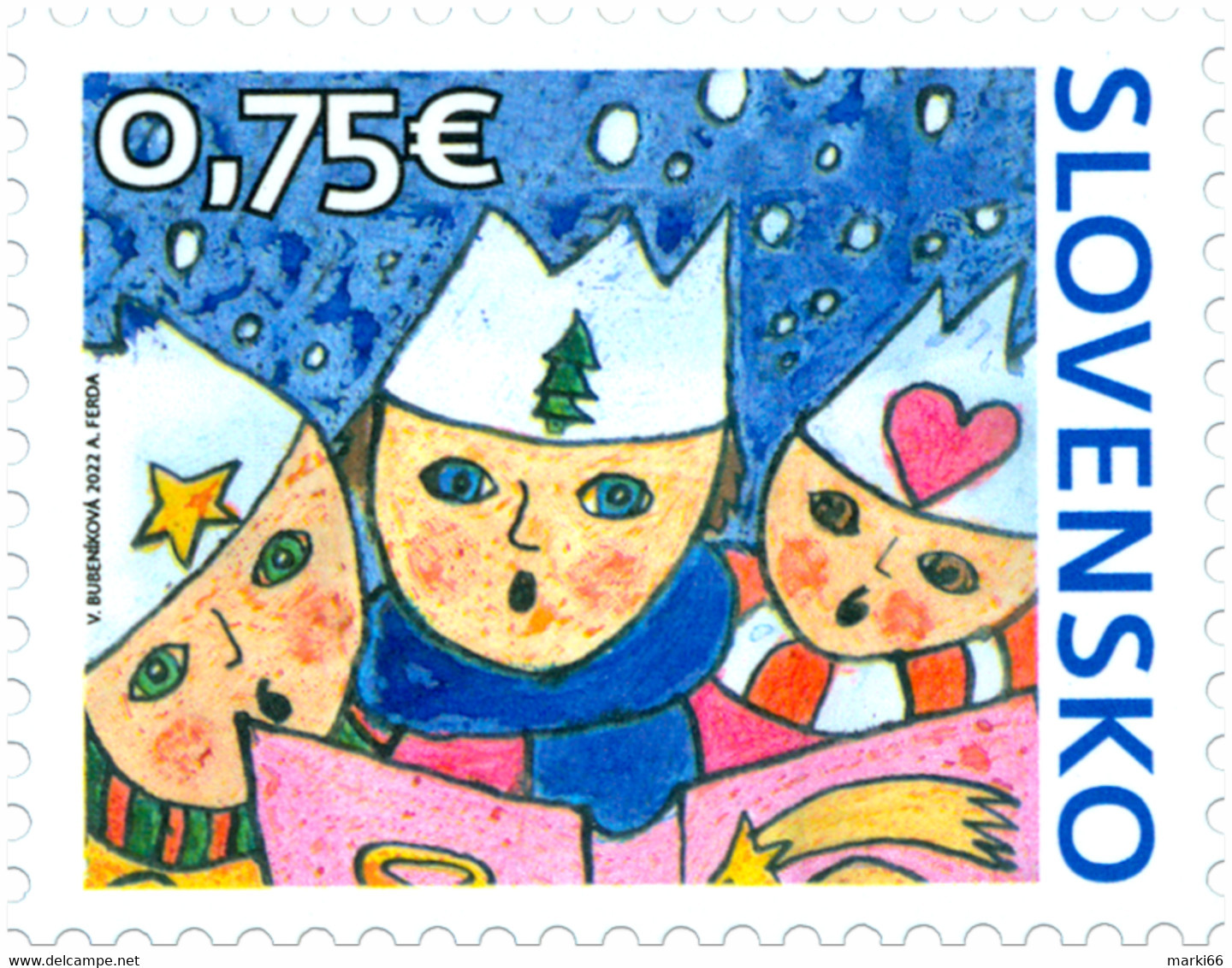 Slovakia - 2022 - Christmas Post 2022 - Mint Stamp - Ungebraucht