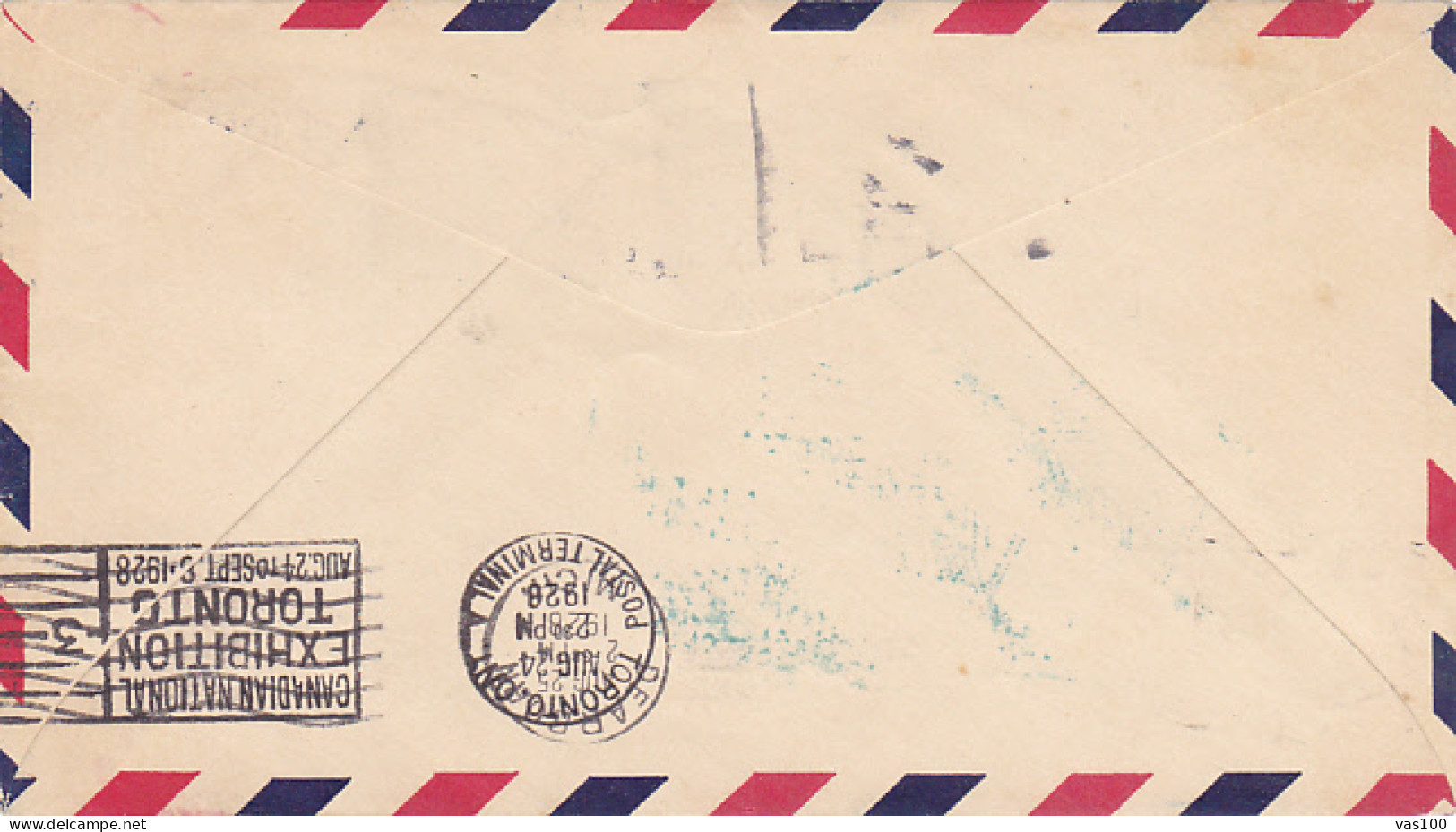 CNE GOLDEN JUBILEE FLIGHT, KINGSTON INDUSTRIAL EXHIBITION POSTMARKS, SIR LAURIER, STAMP ON COVER, 1928, CANADA - Brieven En Documenten