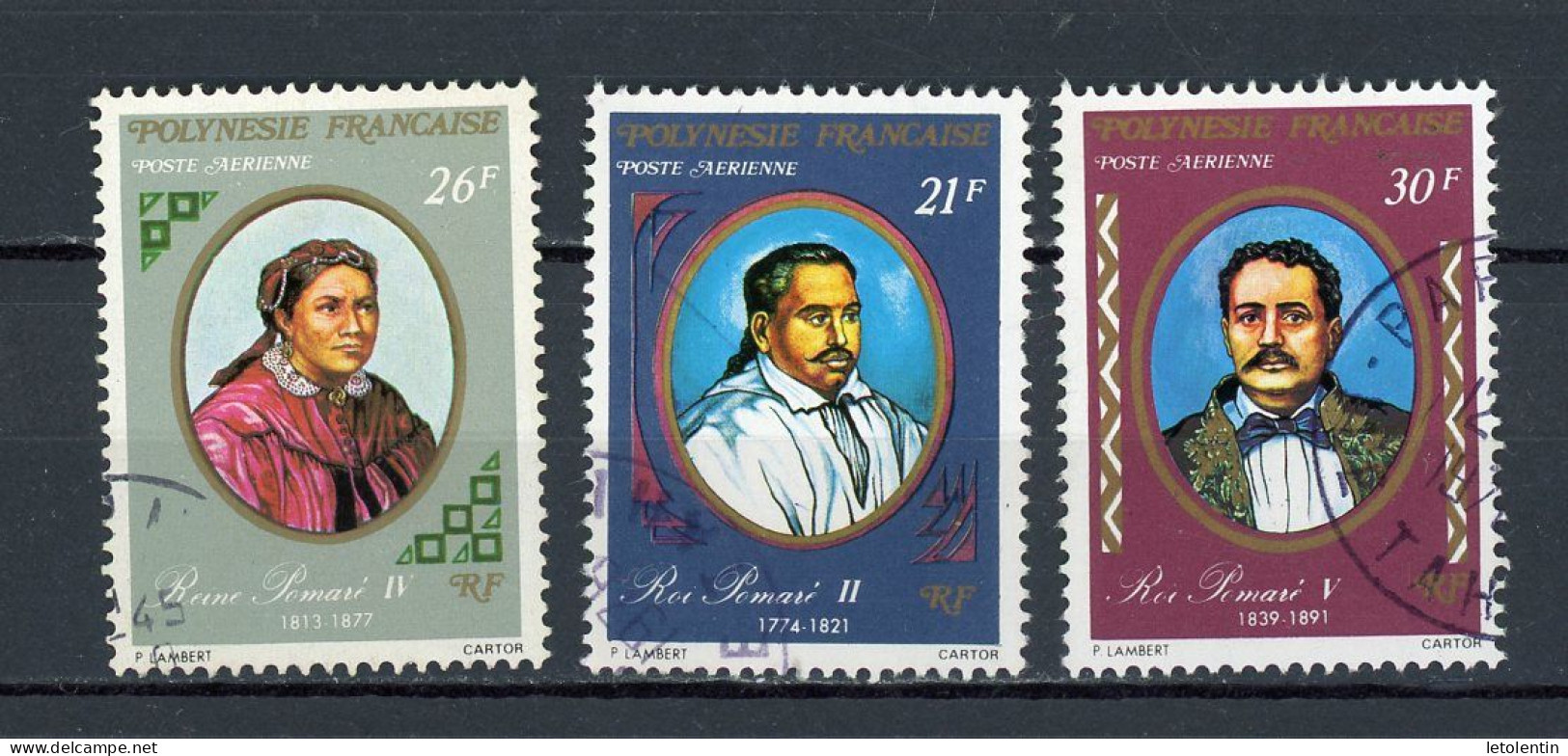 POLYNESIE - LES ROIS - POSTE AERIENNE - N° Yt 107+108+109 Obli. - Used Stamps