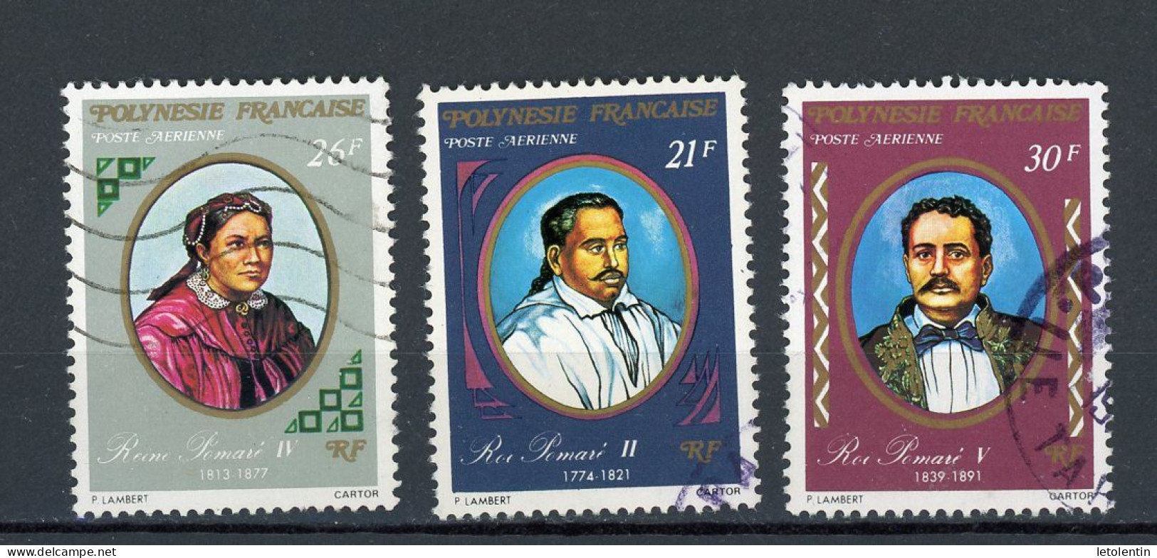 POLYNESIE - LES ROIS - POSTE AERIENNE - N° Yt 107+108+109 Obli. - Used Stamps