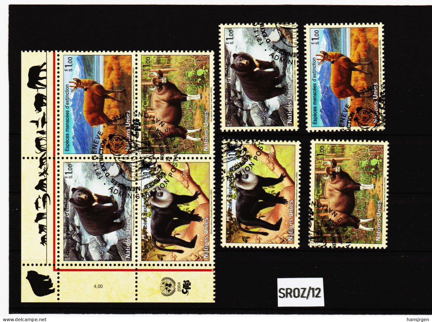 SROZ/12 UNO GENF 2004 MICHL  482/85  Postfrisch ** SIEHE ABBILDUNG - Unused Stamps