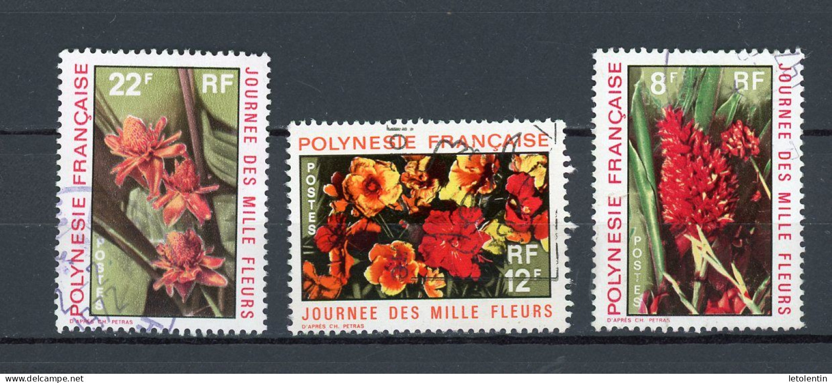 POLYNESIE - FLEURS - N° Yt 83+84+85 Obli. - Used Stamps