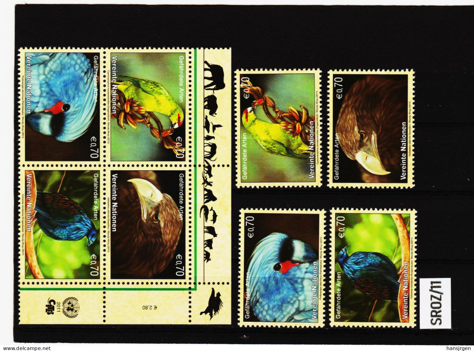 SROZ/11 VEREINTE NATIONEN UNO WIEN 2011  MICHL  732/35  SATZ + VIERERBLOCK ** Postfrisch Siehe ABBILBUNG - Unused Stamps