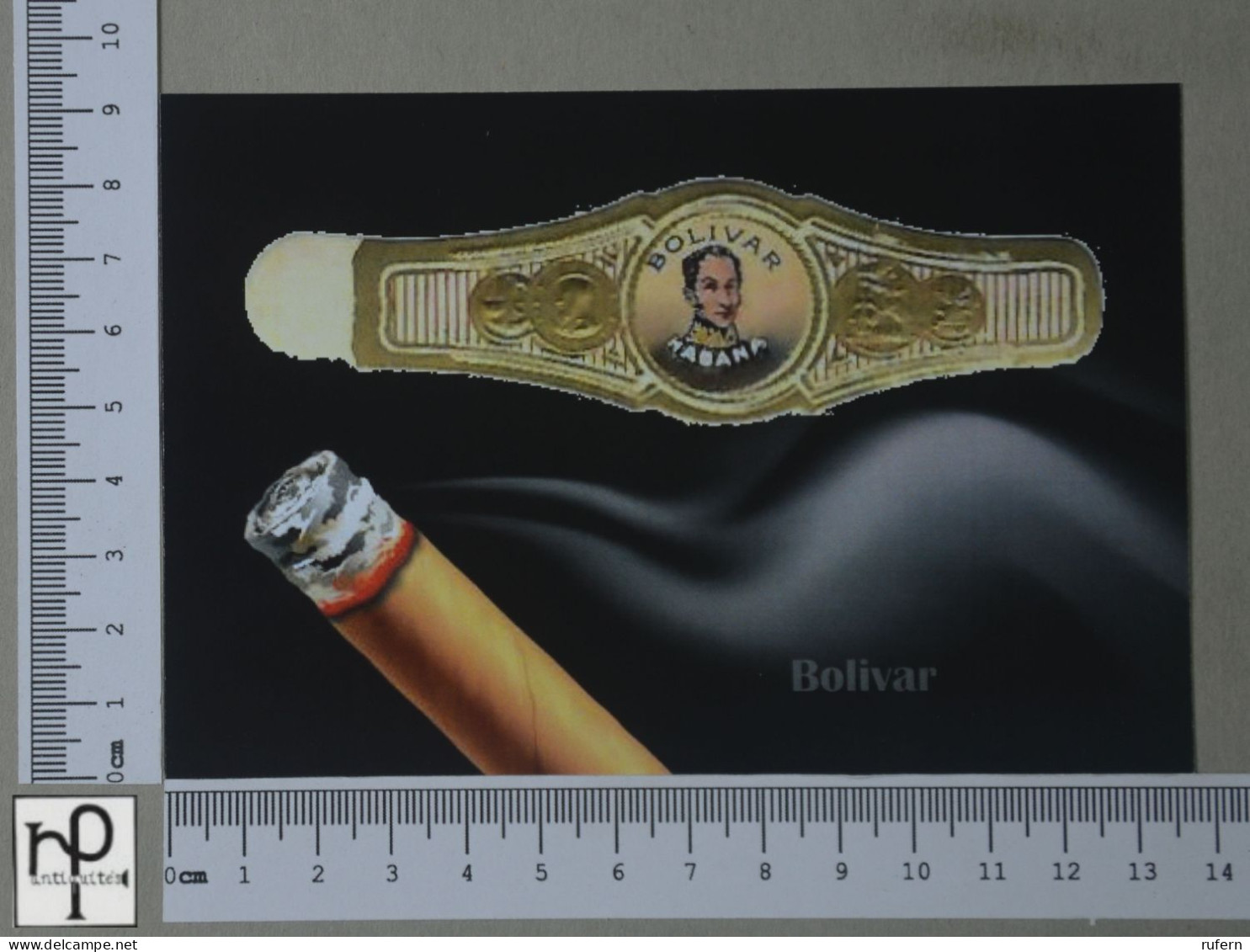 POSTCARD  - BOLIVAR - BAGUE DE CIGARE - 2 SCANS  - (Nº57219) - Tabacco