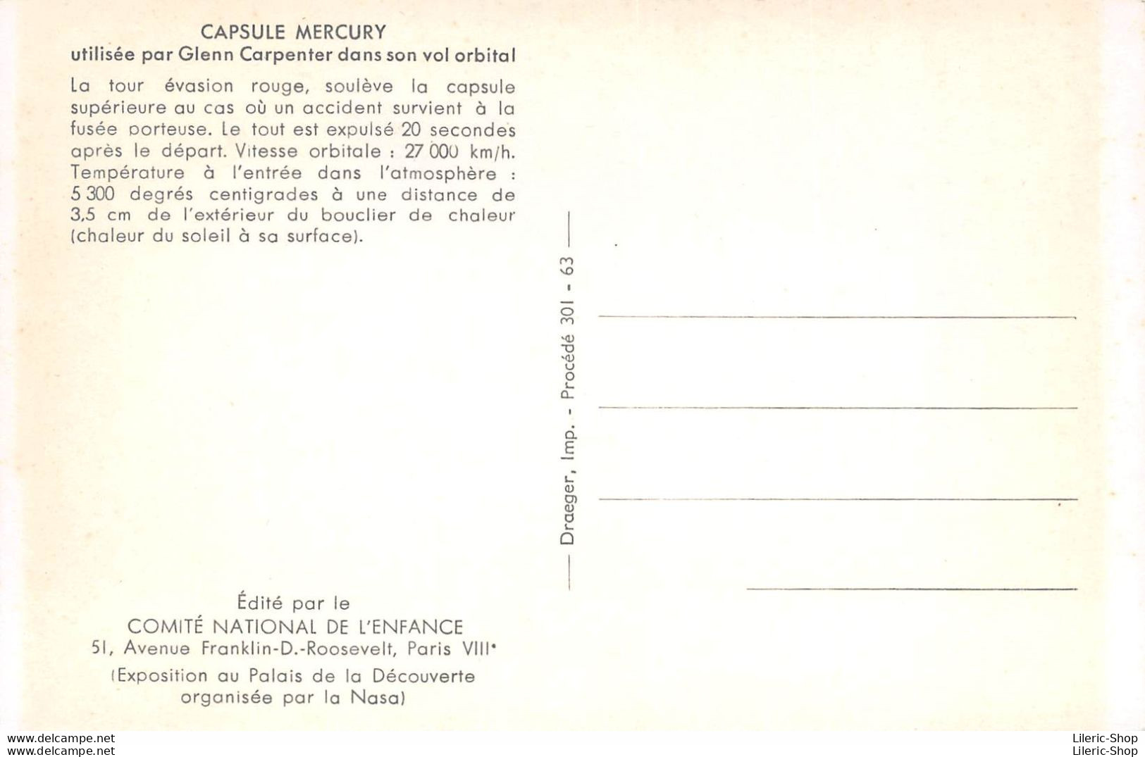 Série De 3 Cpsm Sur L'Exposition Au Palais De La Découverte Organisée Par La Nasa En 1962 - Ruimtevaart