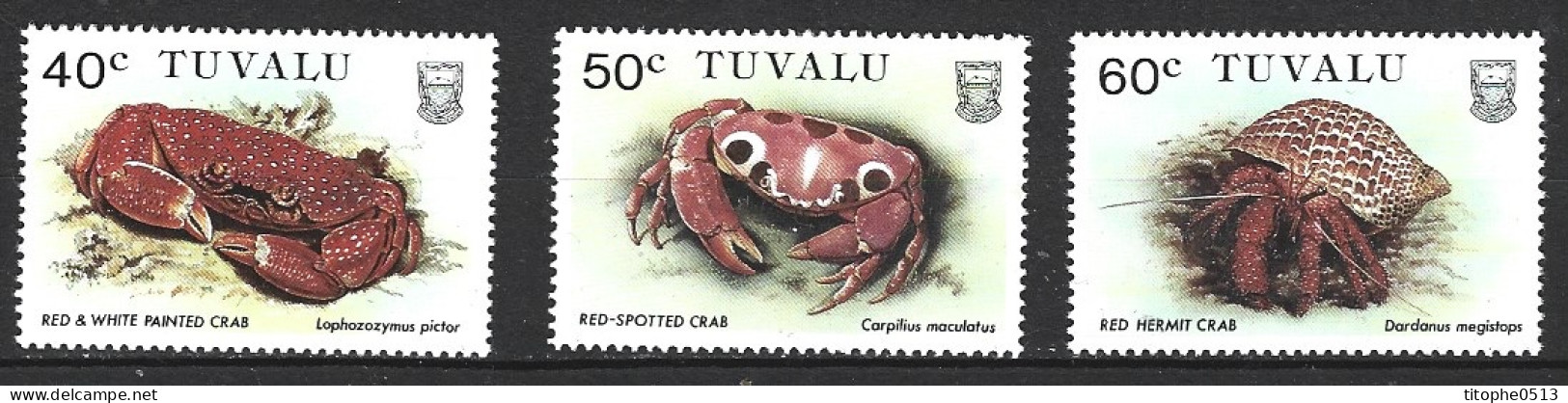 TUVALU. N°356-8 De 1986. Crabes. - Crustaceans