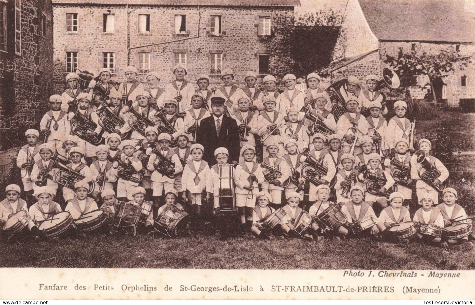 France - Mayenne - Fanfare Des Petits Orphelins De ST Georges De Lisle à St Fraimbault -  Carte Postale Ancienne - Mayenne