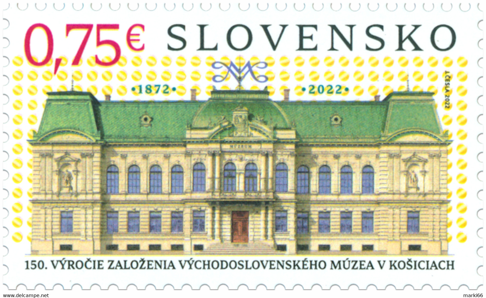 Slovakia - 2022 - 150th Anniversary Of Foundation Of Slovak Museum In Košice - Mint Stamp - Ongebruikt