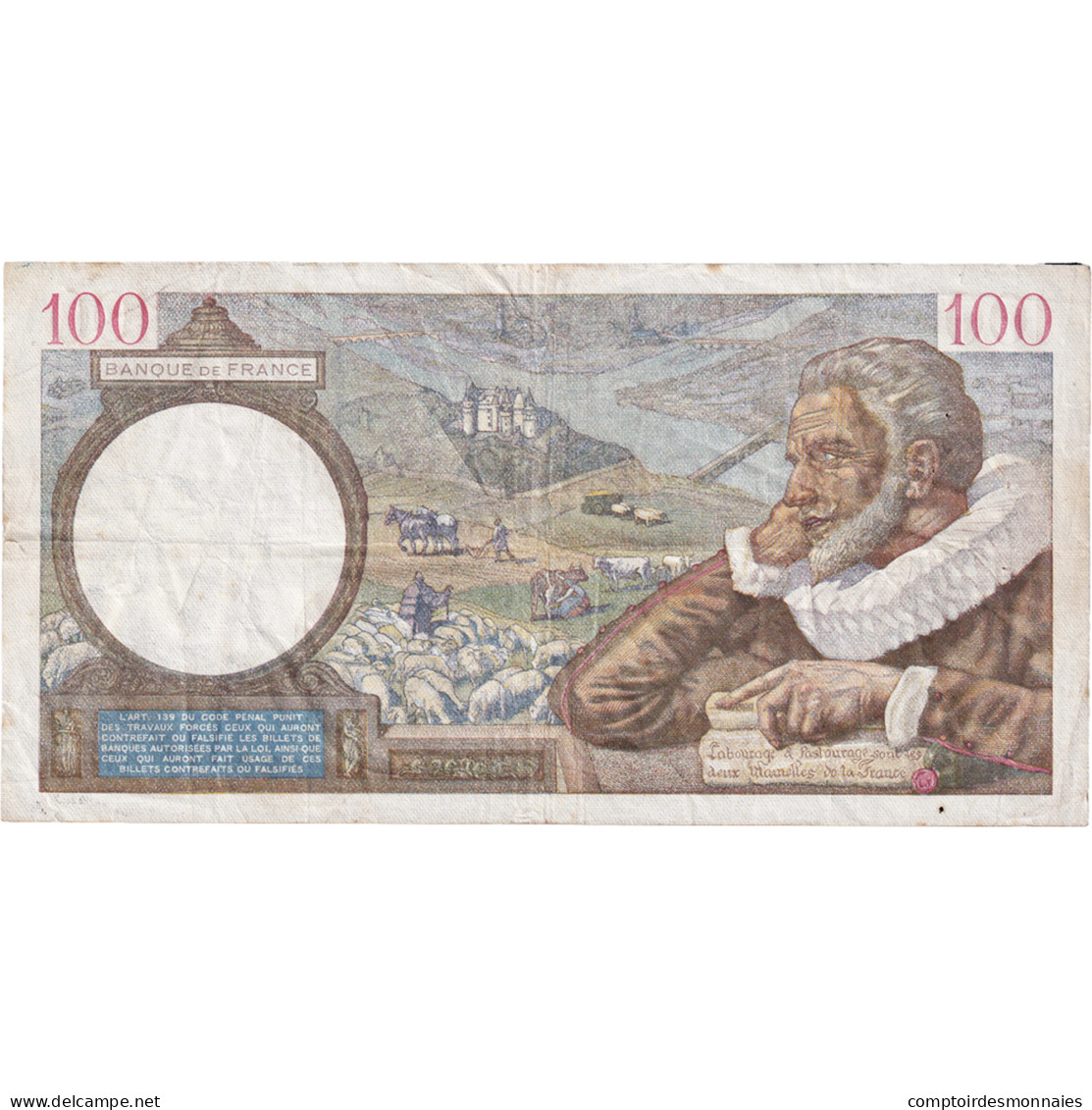 France, 100 Francs, Sully, 1940, Z.11193, TB+, Fayette:26.30, KM:94 - 100 F 1939-1942 ''Sully''