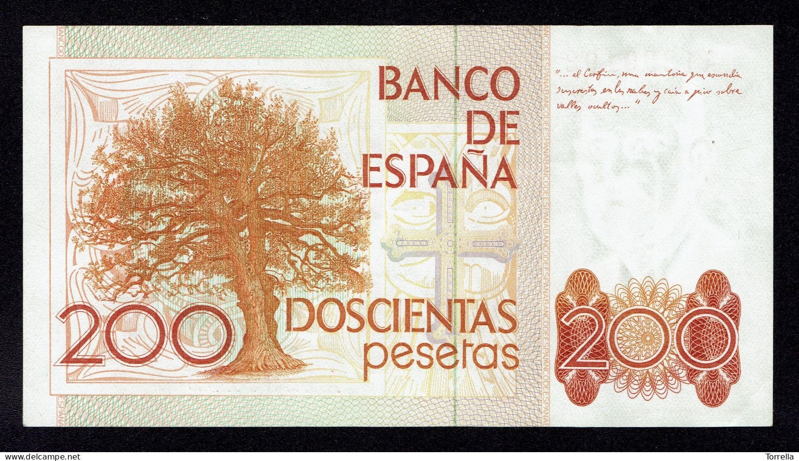 BILLETE 200 PESETAS 1980 SERIE A - XF/SUP/EBC - Other & Unclassified