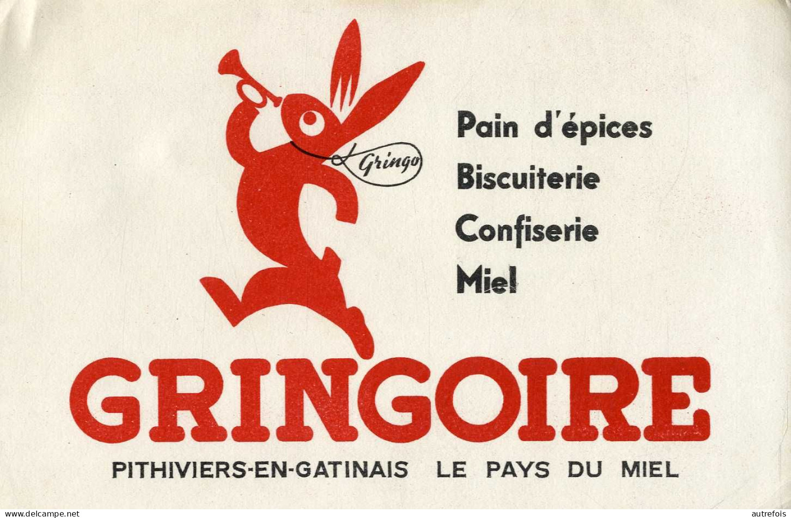 BUVARD  -    PAIN D EPICES GRINGOIRE -  PITHIVIERS EN GATINAIS  LE PAYS DU MIEL - Gingerbread
