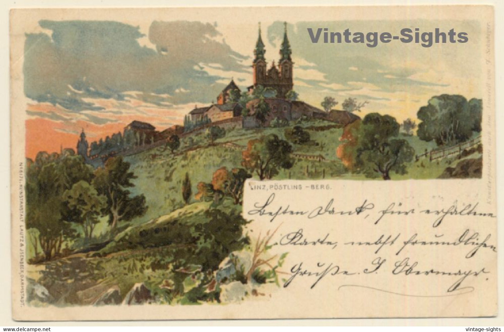 Linz An Der Donau / Austria: Pöstlingberg (Vintage PC Litho 1899) - Linz Pöstlingberg