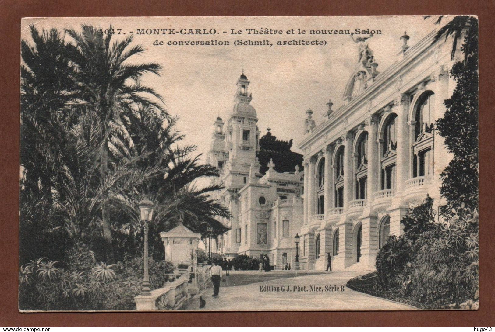 (RECTO / VERSO) MONTE CARLO - N° 4047 - LE THEATRE ET NOUVEAU SALON - BEAU CACHET ET TIMBRE DE MONACO - CPA - Operahuis & Theater