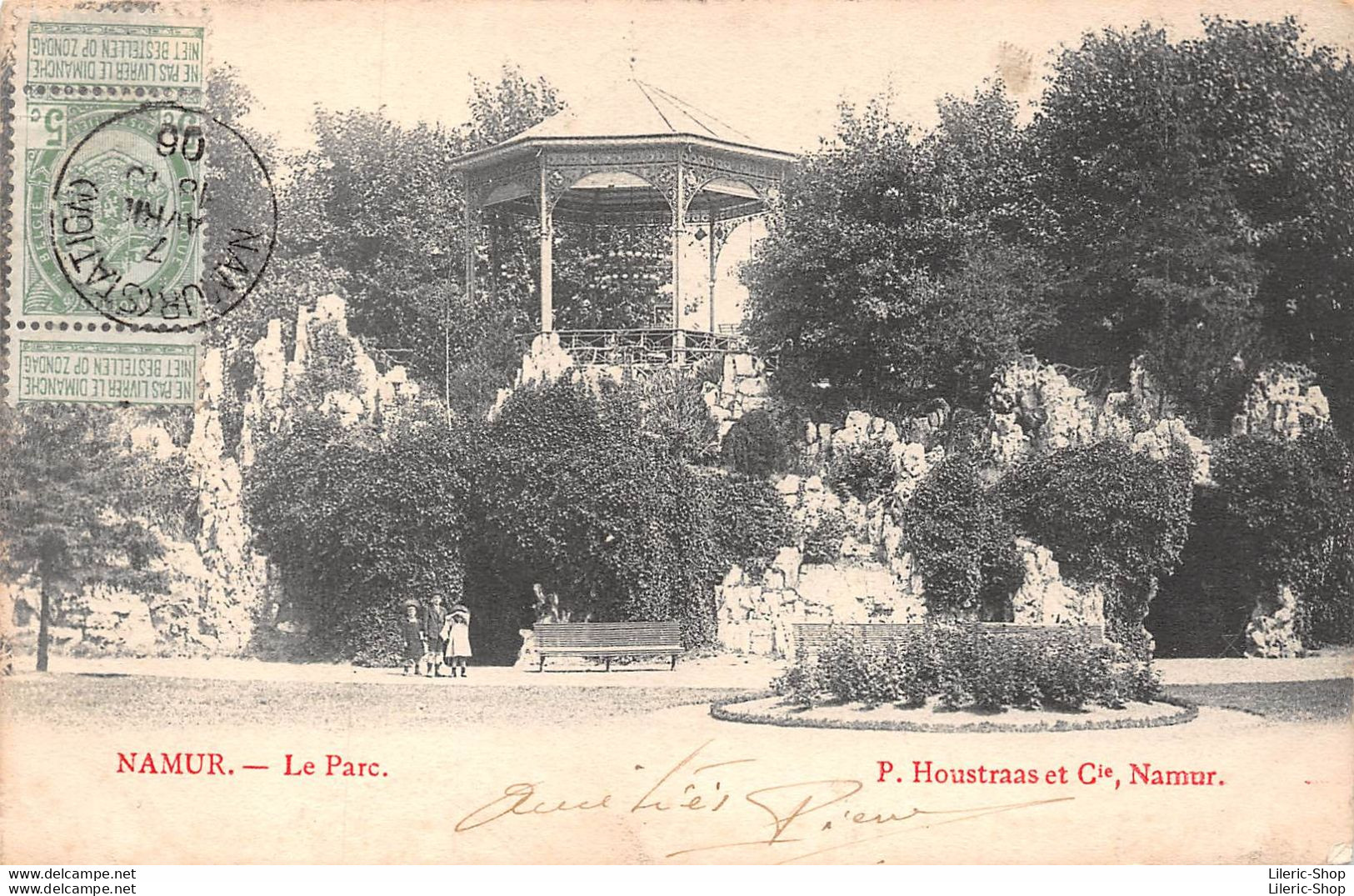 Belgique > NAMUR - Cpa 1906 - Dos Simple -  Le Kiosque Du Parc Marie-Louise  P. Houstraas Et Cie, Namur. - Namur