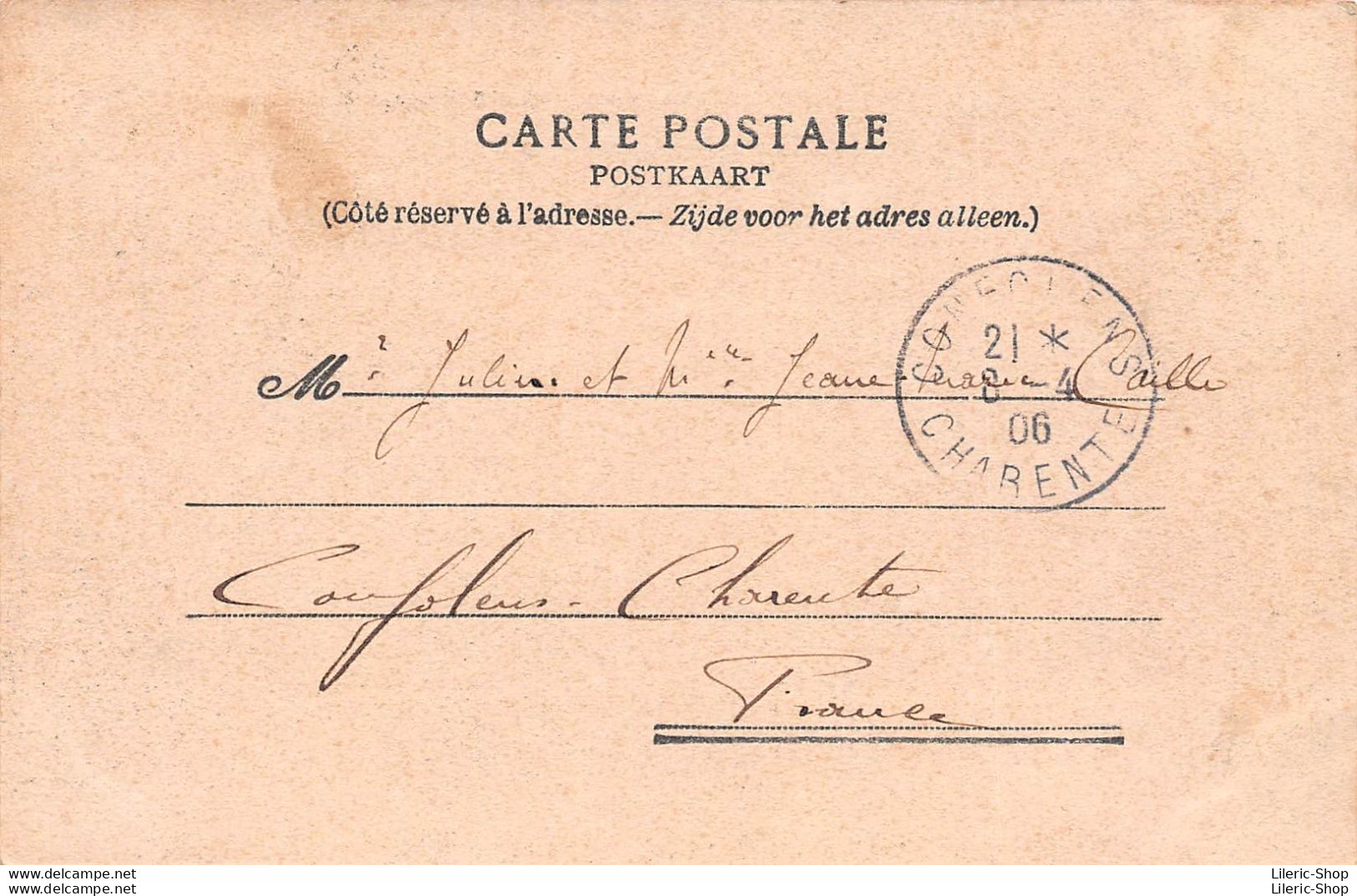 Belgique > LIEGE. - Cpa 1906 - Dos Simple - FONTAINE SAINT-JEAN-BAPTISTE ET RUE HORS-CHATEAU - Liège