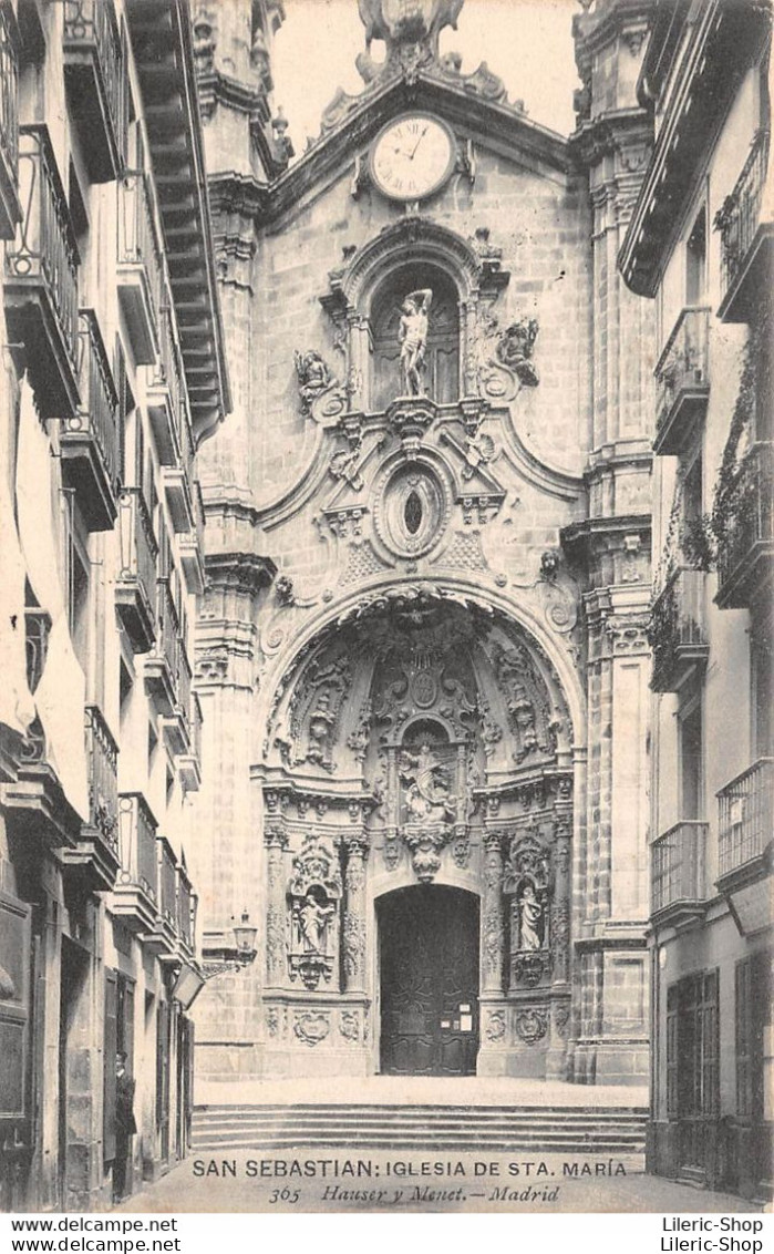 Espagne > País Vasco > Guipúzcoa - SAN SEBASTIAN Año 1909: IGLESIA DE STA. MARIA - Guipúzcoa (San Sebastián)