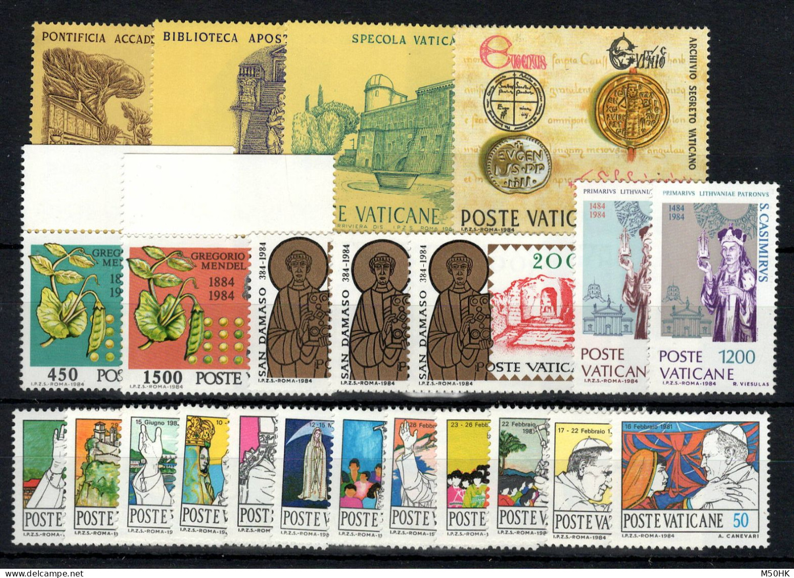 Vatican - Année Complète 1984 - YV 747 à 769 N** MNH Luxe , 23 Timbres - Annate Complete