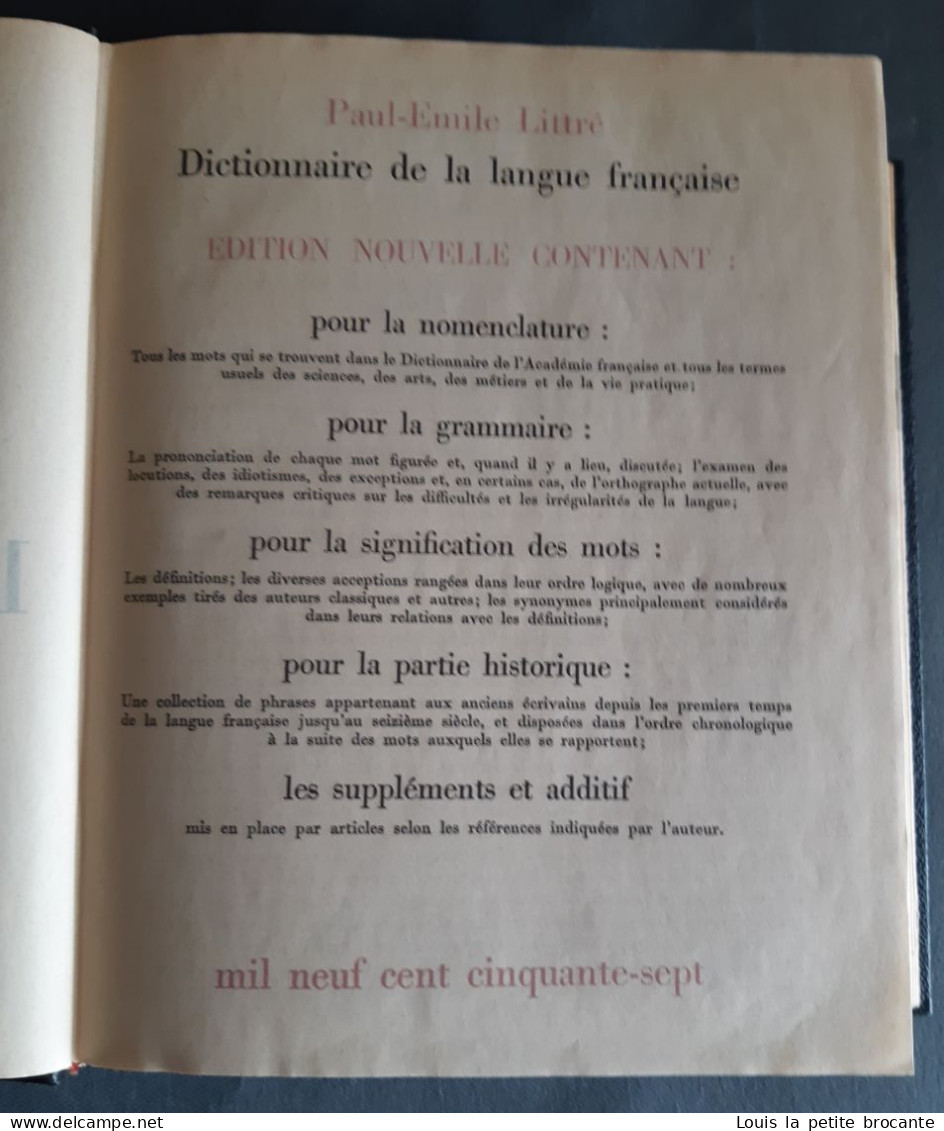 LE LITTRÉ de Emile LITTRÉ 1957 en 4 volumes , bon état. Edition du Cap MONTÉ-CARLO.