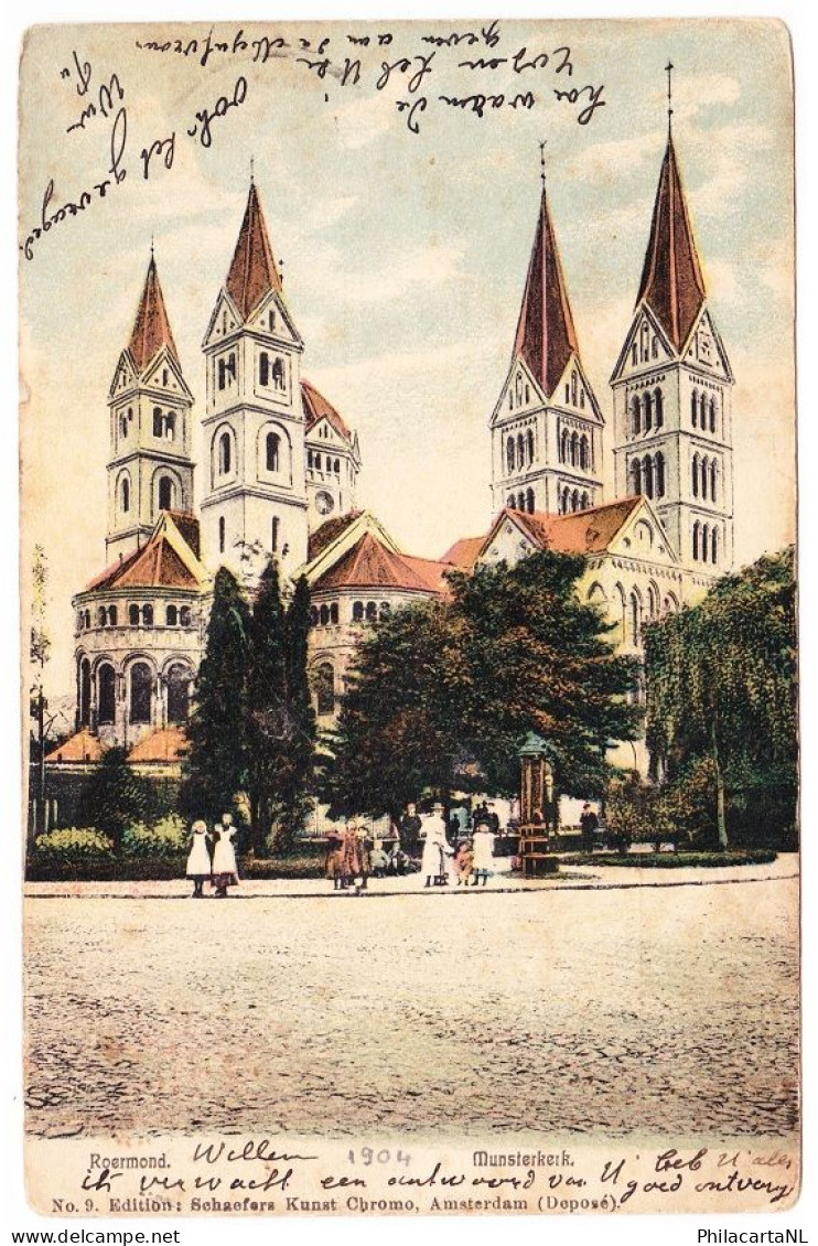 Roermond - Munsterkerk Met Volk - 1904 - Roermond