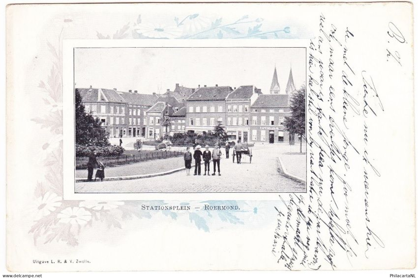 Roermond - Stationsplein Met Volk - 1901 - Roermond