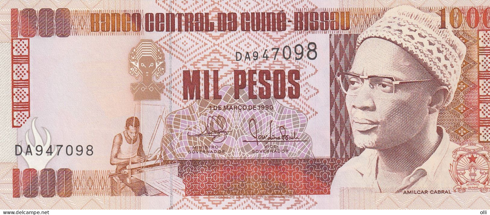 Guinea-Bissau - 1000 Pesos 1990 UNC - Guinee-Bissau