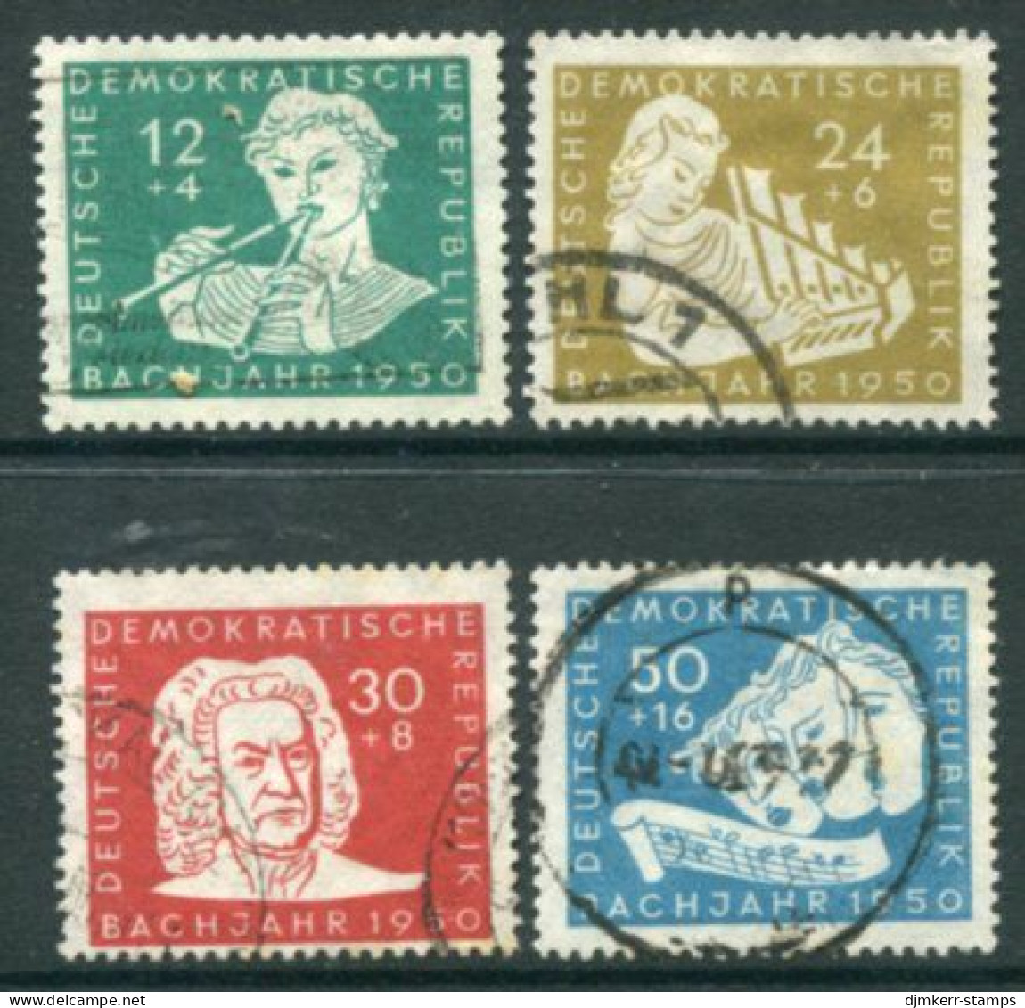 DDR / E. GERMANY 1950 Bach Bicentenary Used.  Michel  256-59 - Usados