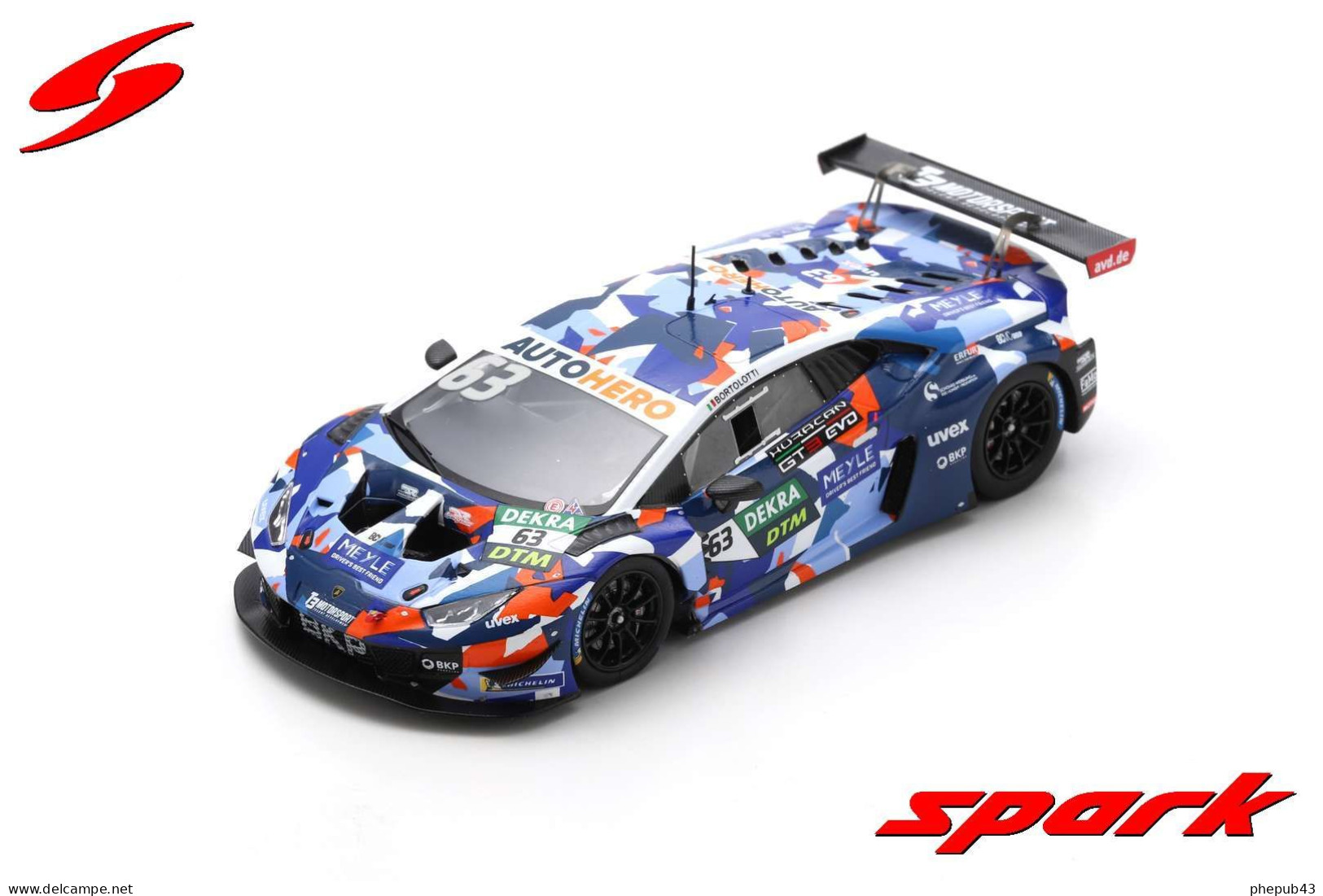 Lamborghini Huracán GT3 EVO - T3 Motorsport - Assen DTM 2021 #63 - Mirko Bortolotti - Spark - Spark