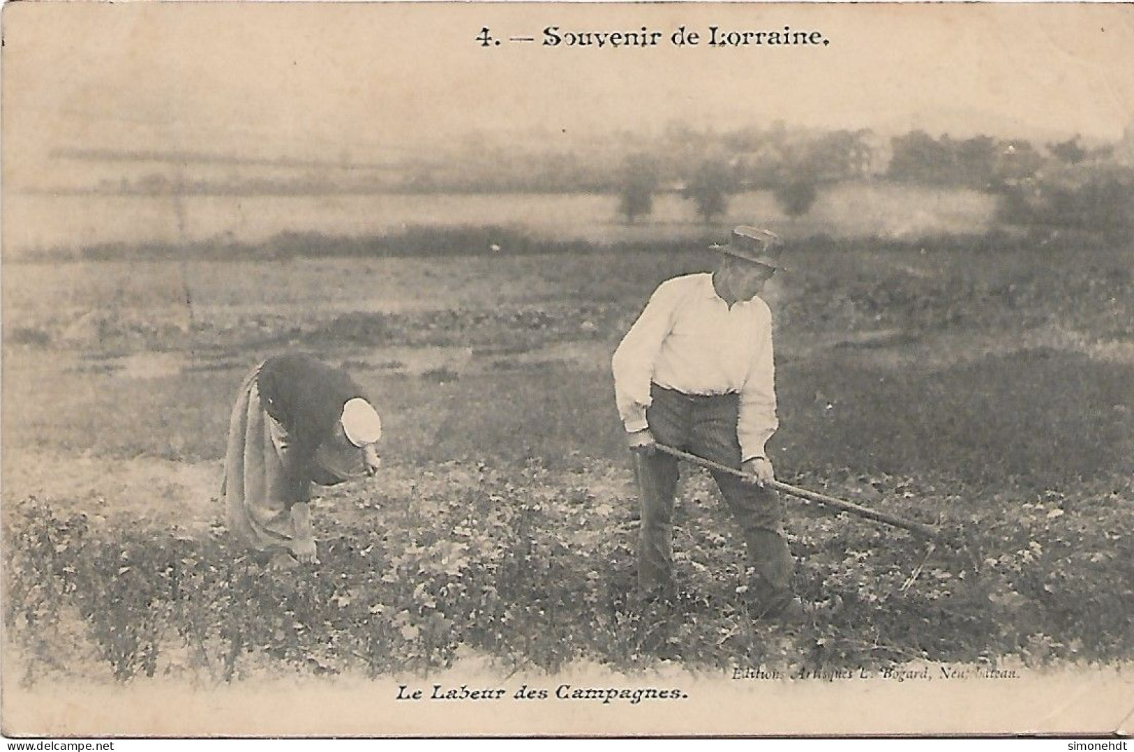 Souvenir De Lorraine - Le Labeur Des Campagnes - Cultures