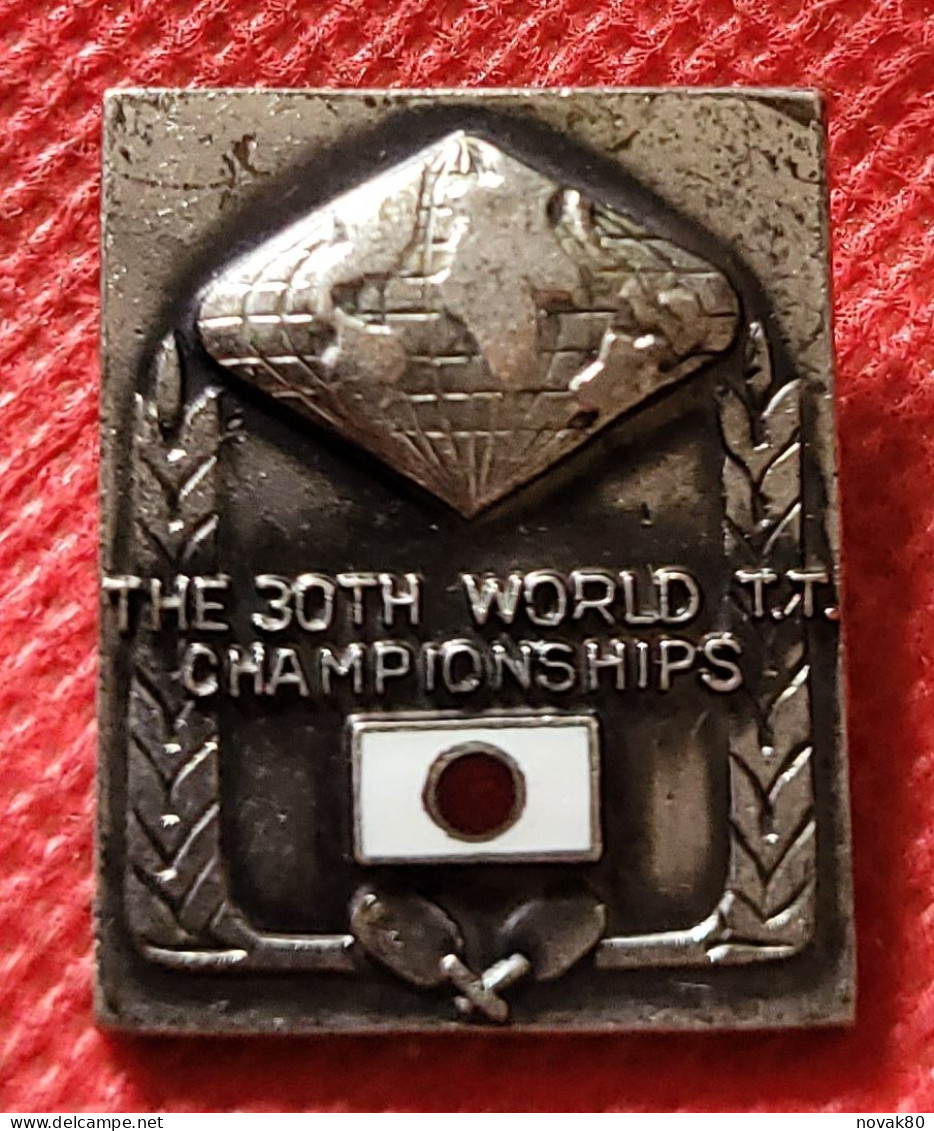The 30TH  WORLD TABLE TENNIS Championships  MUNICH 1969, Japan Federation Enamel Badge / Pin / Brooch - Tischtennis