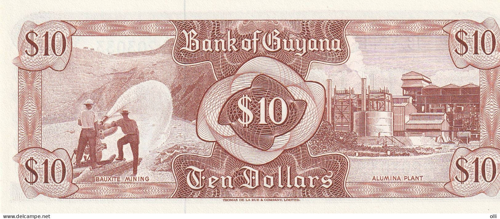 GUYANA 10 DOLLARS ND/1989 P-23d UNC - Guyana