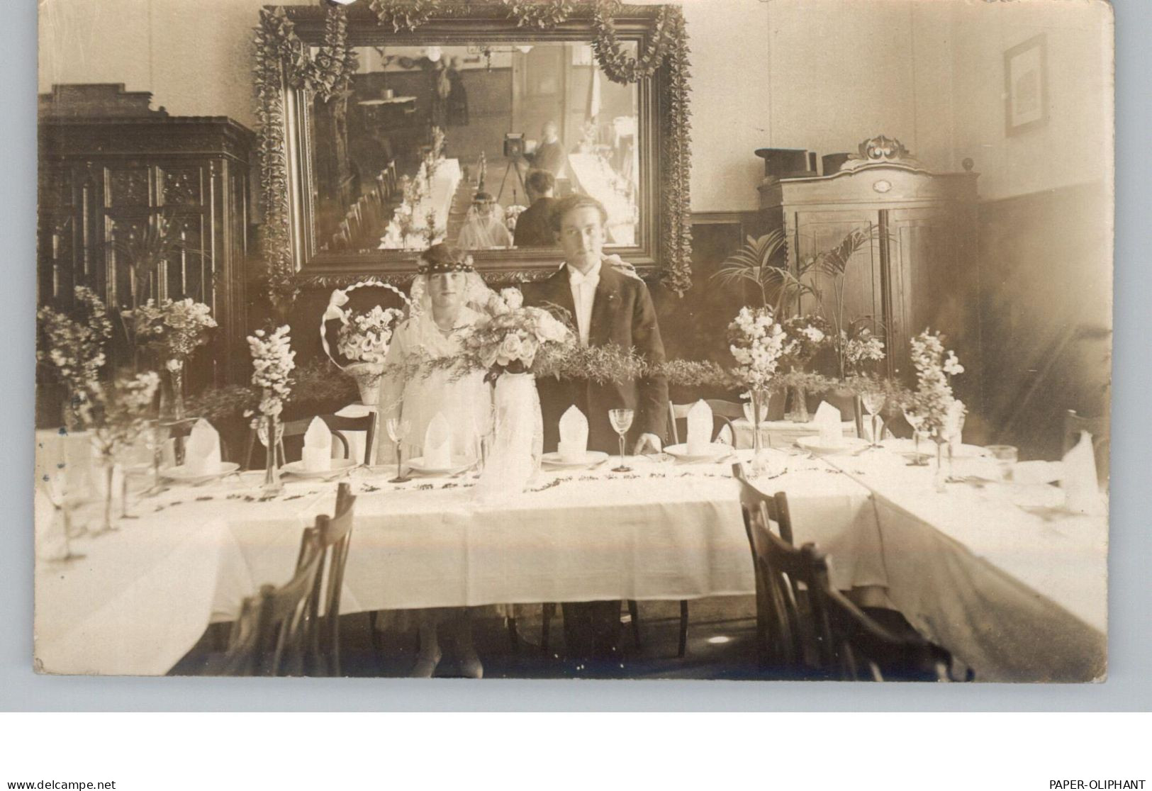 HOCHZEIT, 7 Photo-AK Vom Standesamt Bis Zur Feier Im Restaurant, Photograph Leendertz Köln-Mülheim - Düsseldorf - Noces